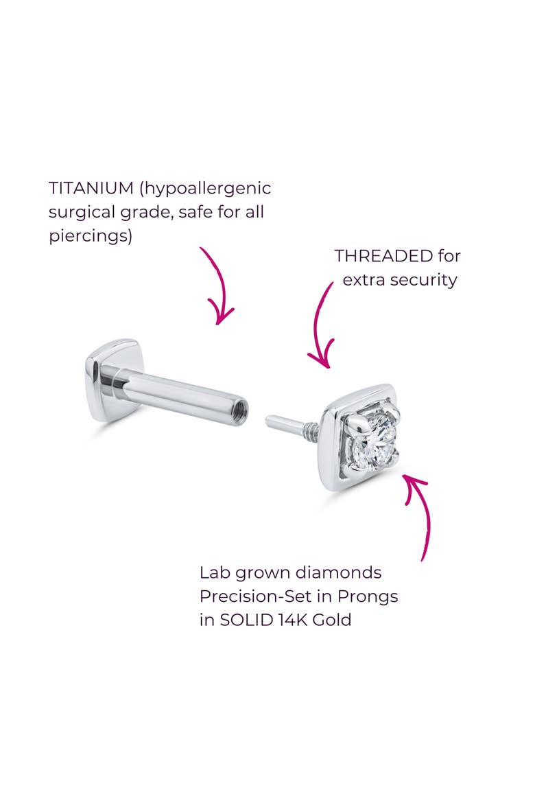 Edgy Flat Back Stud, Alternate, color, Yellow Gold