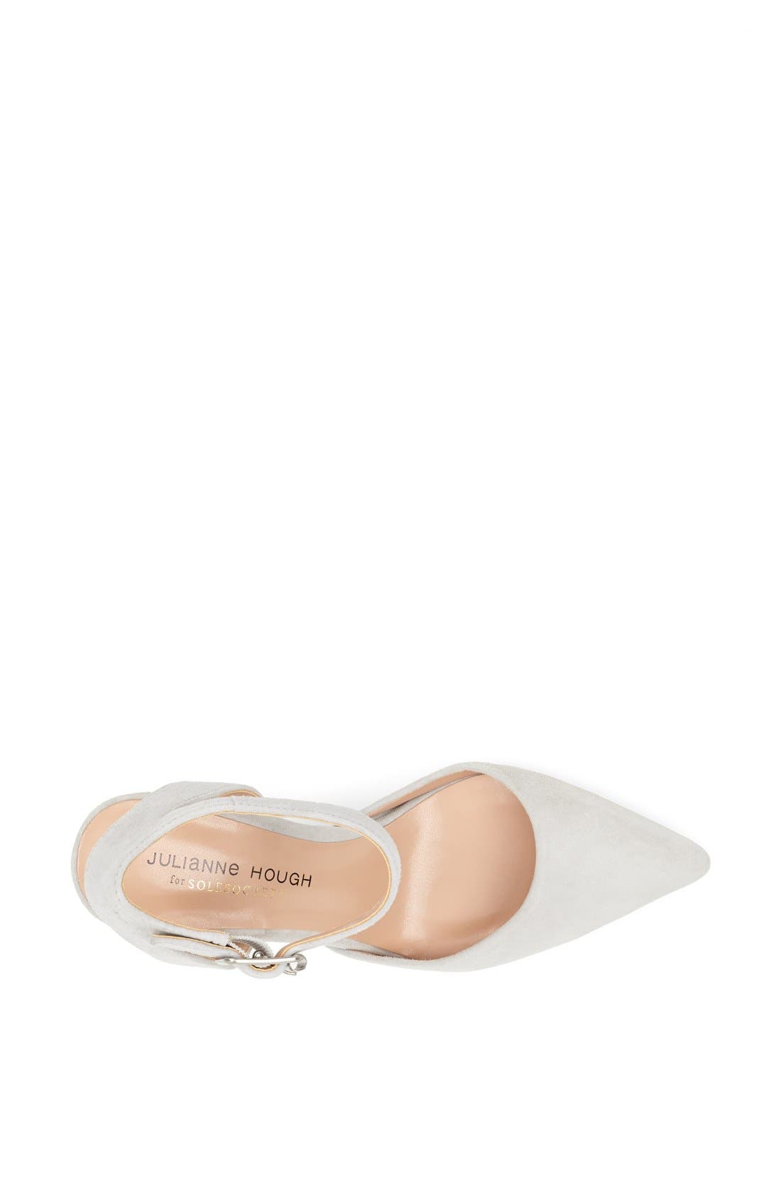 Julianne Hough for Sole Society 'Olyvia' Pointed Toe Pump, Alternate, color, SILVER SCONCE