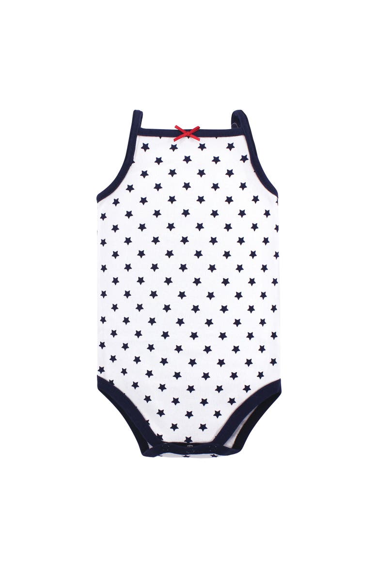 Soft Cotton Sleeveless Infant Bodysuits, Alternate, color, Shining Stars Stripes
