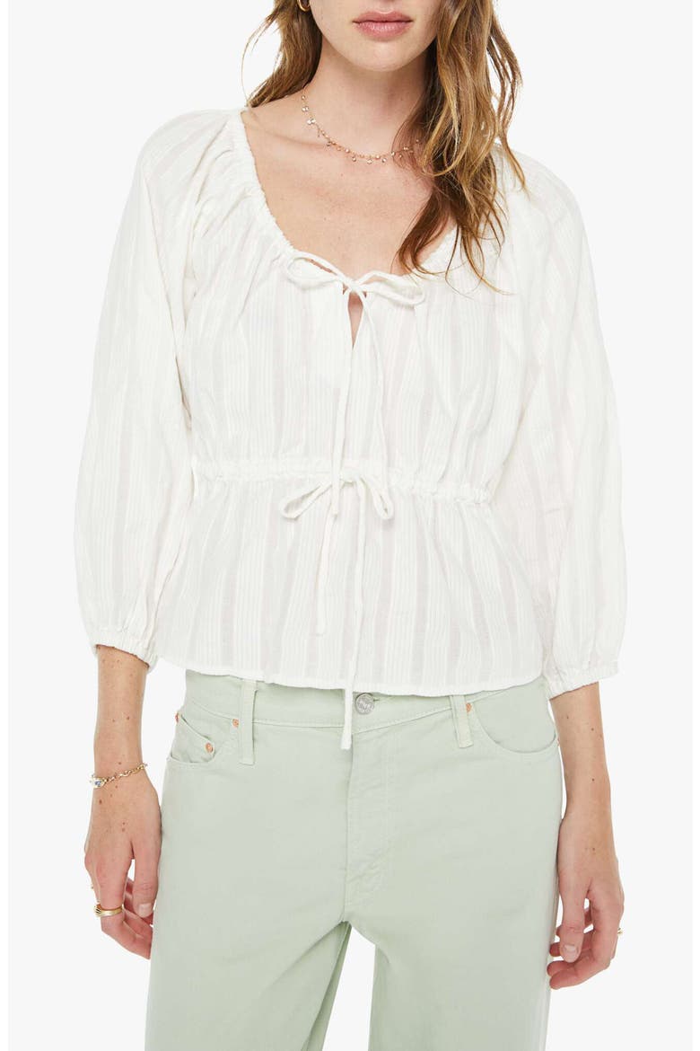 The Love Child Split Neck Top, Main, color, WHITE