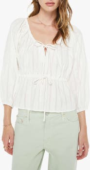 MOTHER The Love Child Split Neck Top