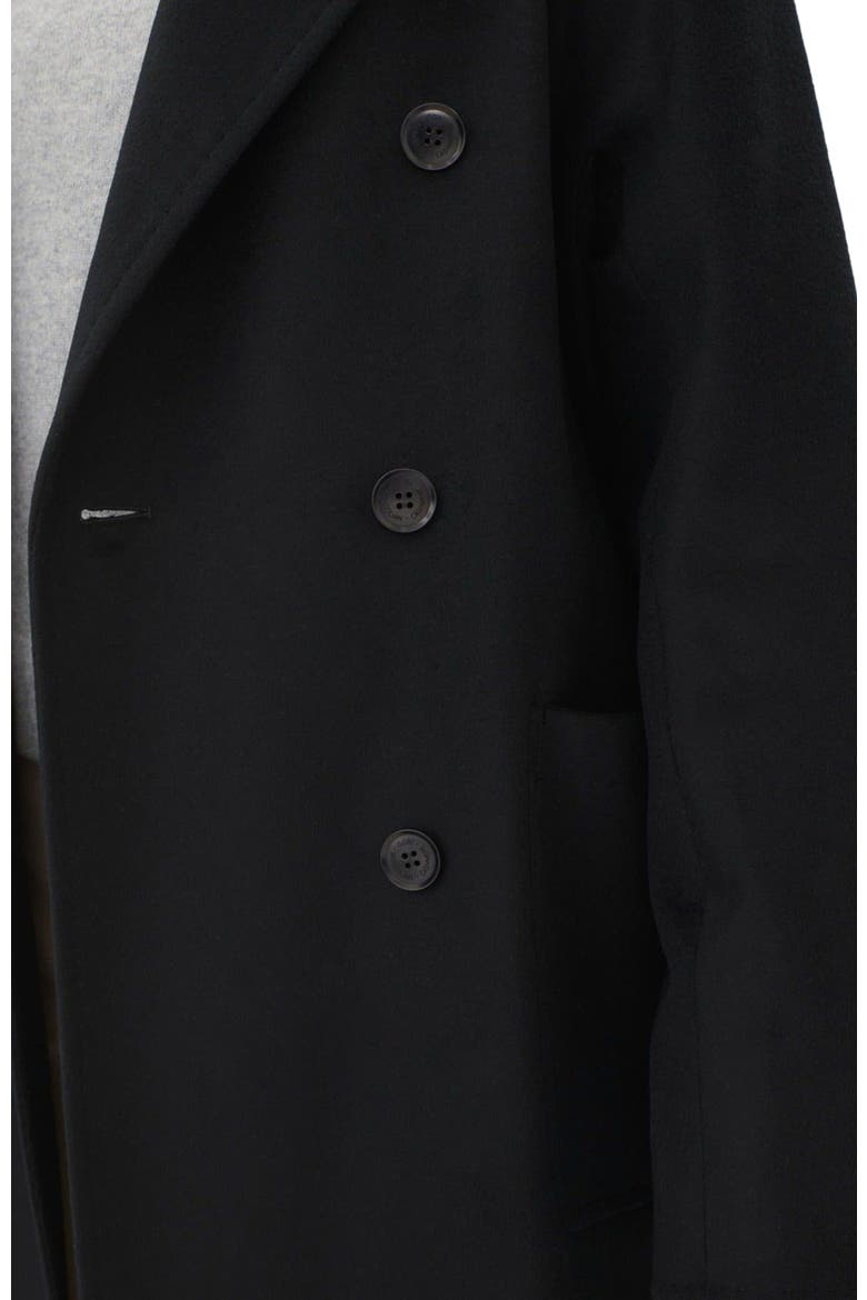 Double Breasted Long Coat, Alternate, color, black