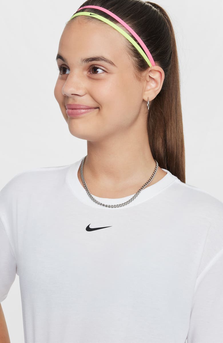 Nike Kids' Sportswear Dri-FIT One T-Shirt, Alternate, color, White/ Black