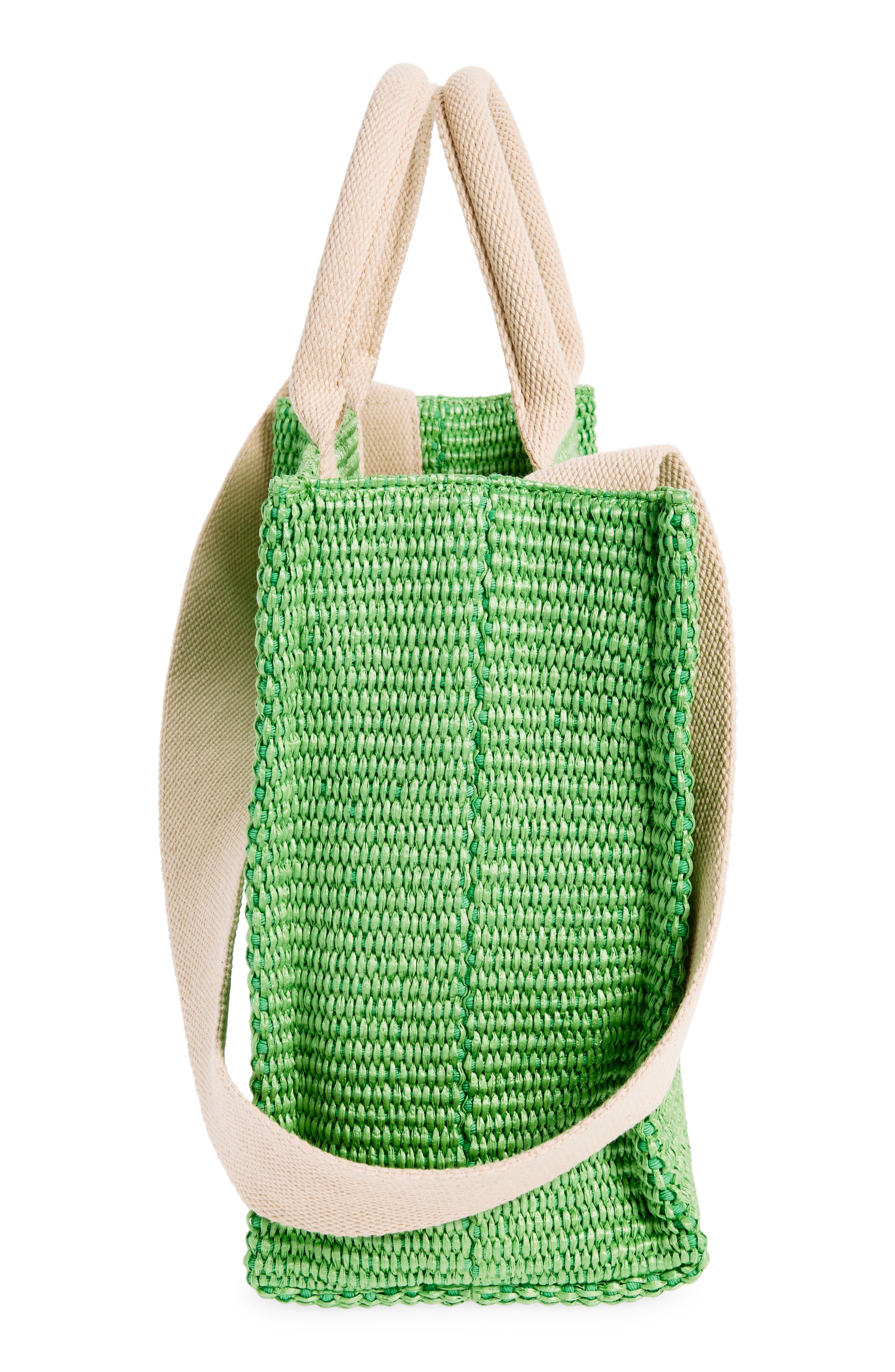 Marni Small Woven Tote Bag, Alternate, color, 