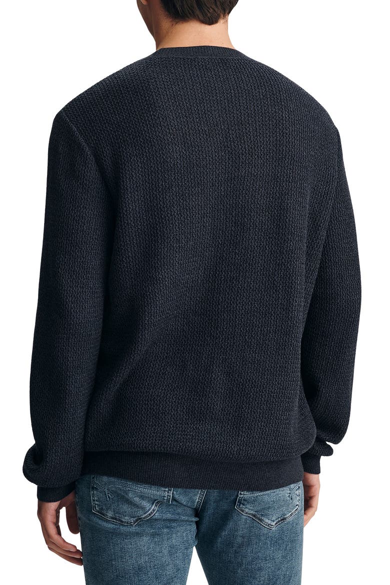 Cotton Crewneck Sweater, Alternate, color, NAVY MELANGE