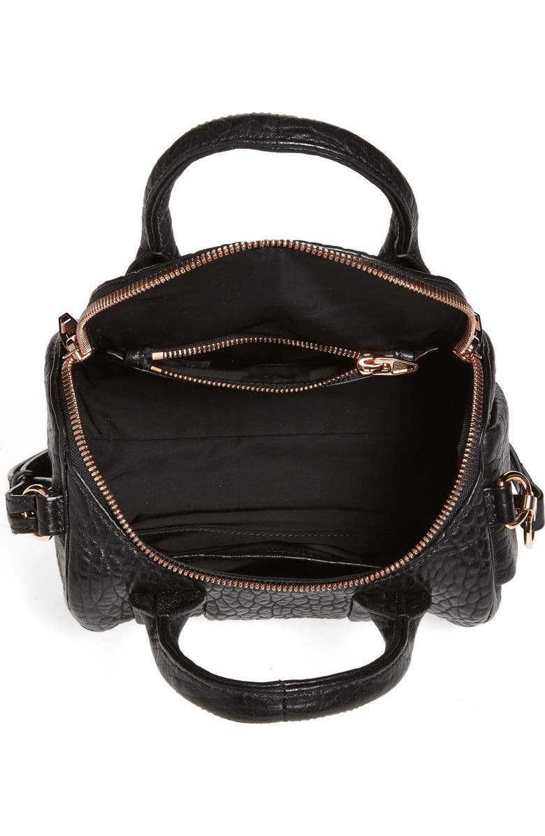 Alexander Wang 'Mini Rockie - Rose Gold' Leather Crossbody Satchel, Alternate, color,