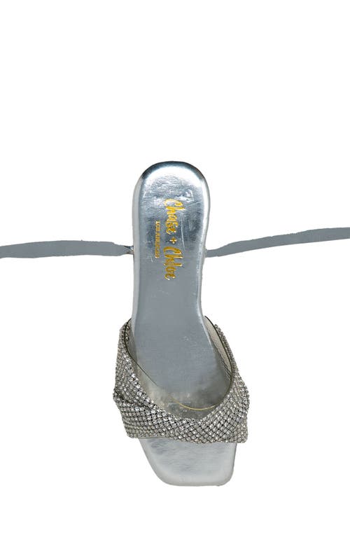 Chase & Chloe Chase And Chloe Eve Rhinestone Ankle Wrap Sandal