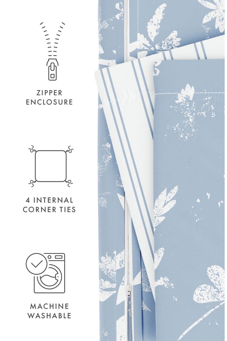 IENJOY HOME Premium Ultra Soft Country Home Pattern 3-Piece Reversible Duvet Cover Set, Alternate, color, LIGHT BLUE