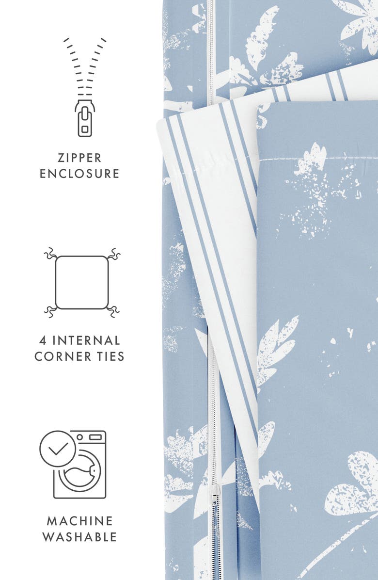 HOMESPUN IENJOY HOME Premium Ultra Soft Country Home Pattern 3-Piece Reversible Duvet Cover Set, Alternate, color, Light Blue