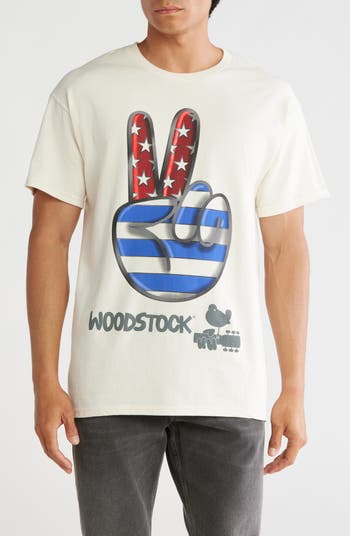 Woodstock Peace USA Cotton Graphic T-Shirt