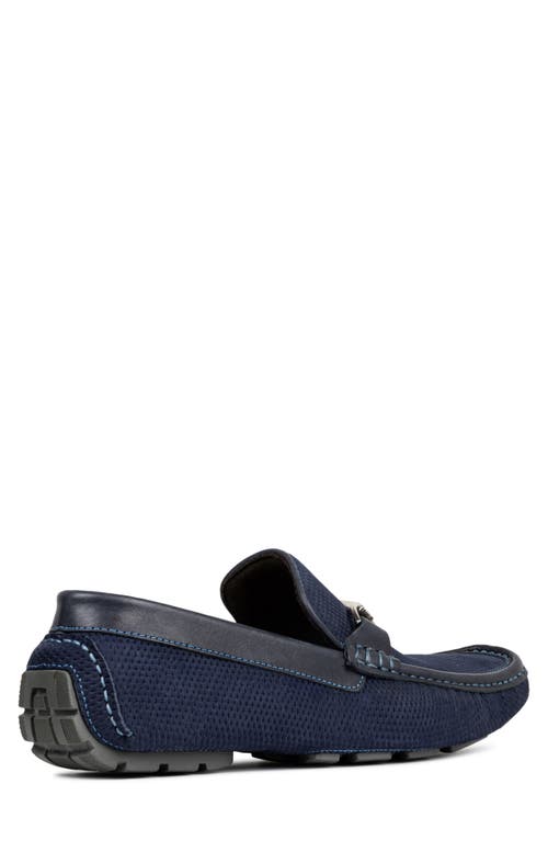Donald Pliner Textured Horsebit Loafer In Navy