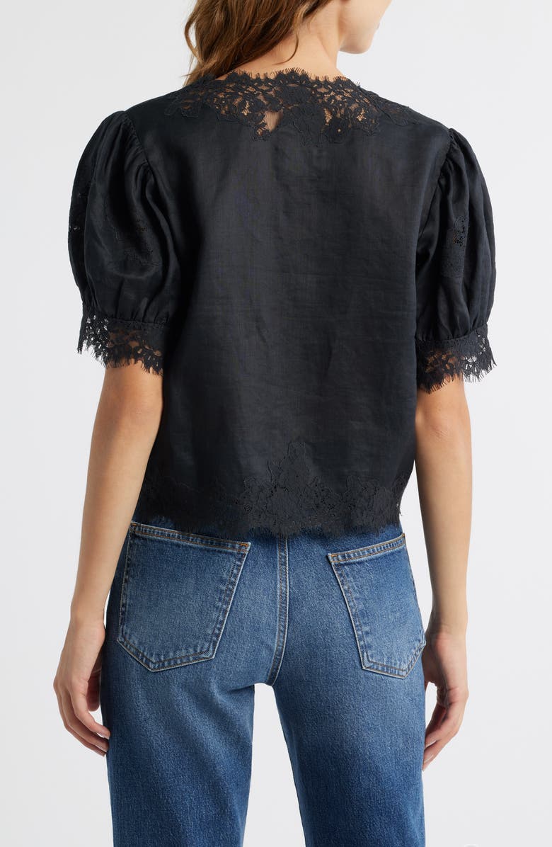 Idella Lace Trim Ramie Top