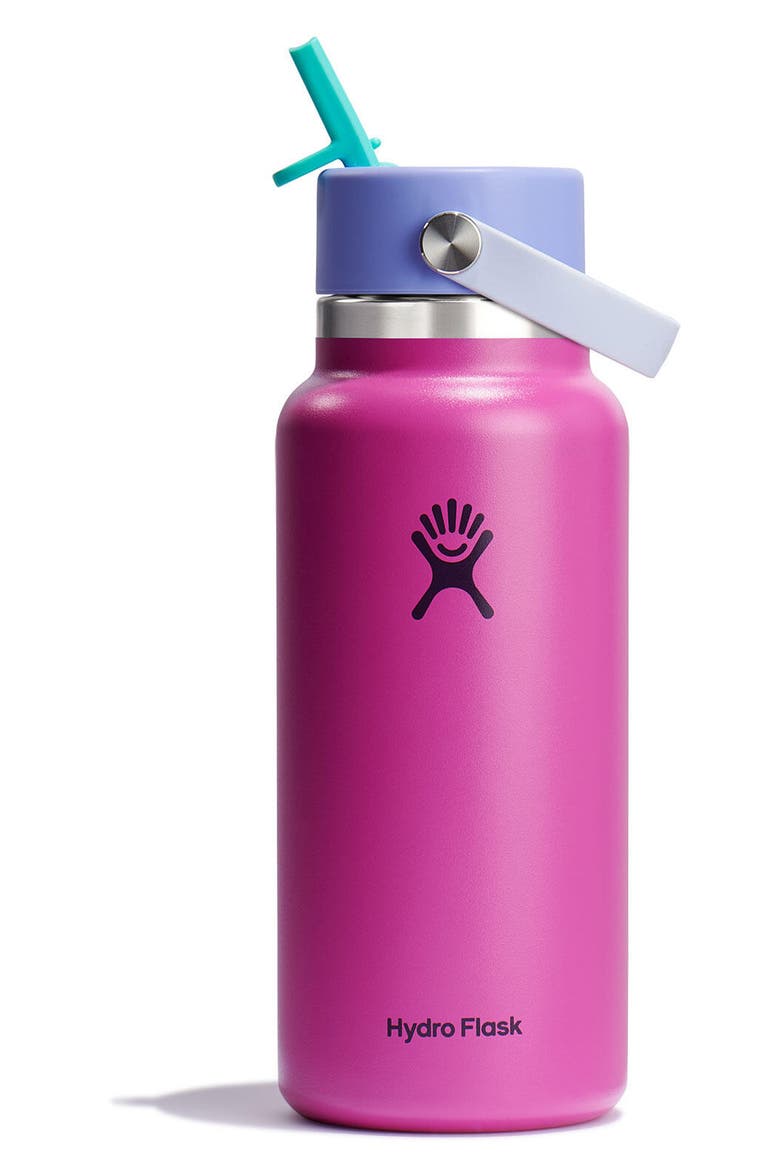 32-Ounce Wide Mouth Flex Straw Cap Water Bottle, Main, color, HOLIDAY PUNCH