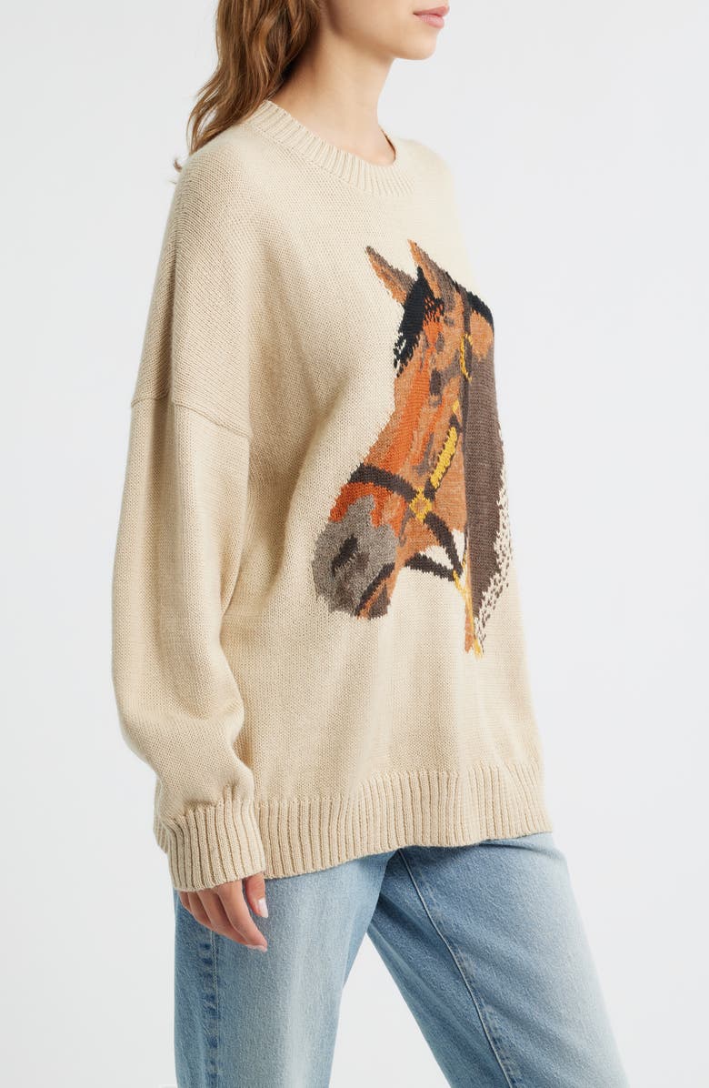 THE GREAT. The Stable Pullover, Alternate, color, Natural