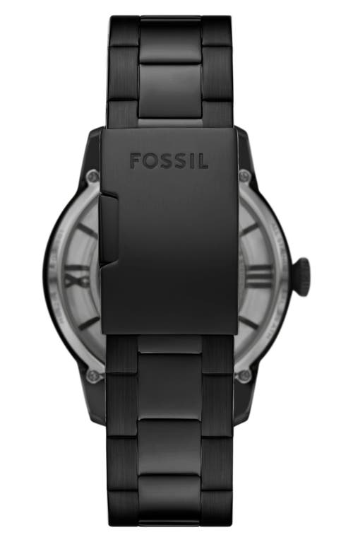 Fossil Townsman Automatic Black Stainless Steel Watch, 44mm In Black