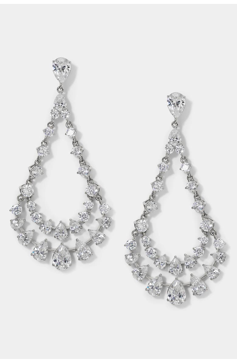 Nadri Willow CZ Large Drama Swing Drop Earrings, Main, color, 