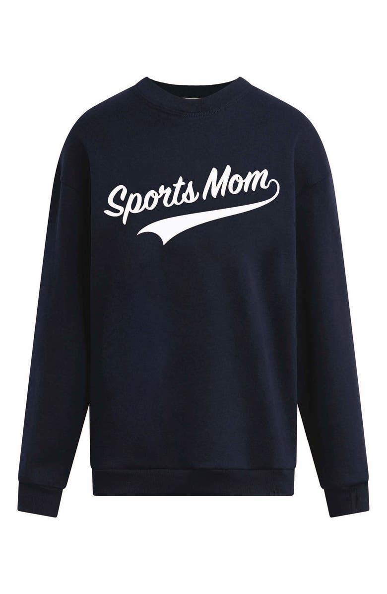 Favorite Daughter Sports Mom Cotton Blend Graphic Sweatshirt, Alternate, color, Navy