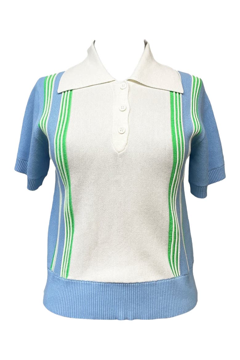 Amalfi Knits Polo, Main, color, BABY BLUE MULTI