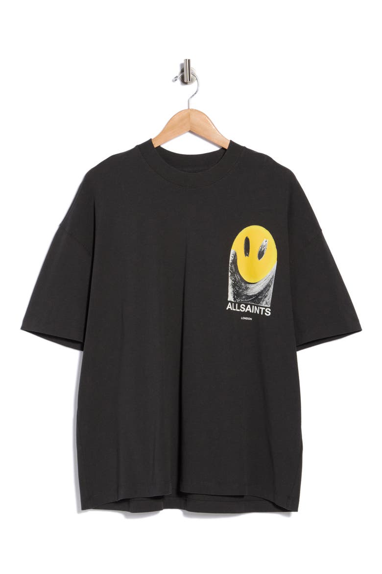 Partywave Graphic T-Shirt, Alternate, color, WASHED BLACK