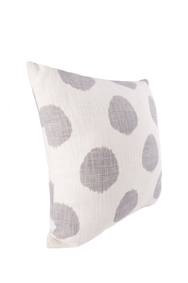 Polka Dot Cotton Decorative Throw Pillow, 18" x 18", Alternate, color, Gray