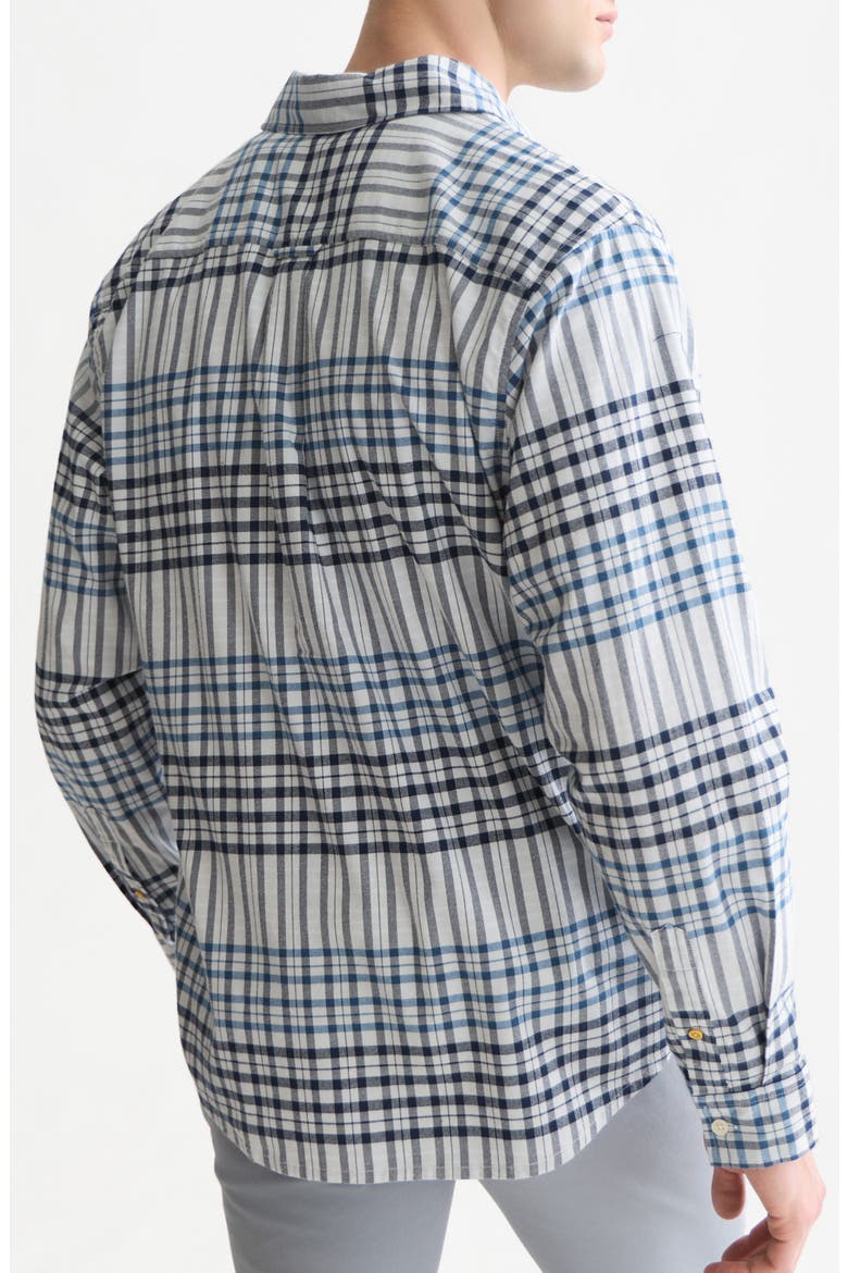 Relaxed Fit Checked Flannel Shirt, Alternate, color, GREY DAWN CHECK