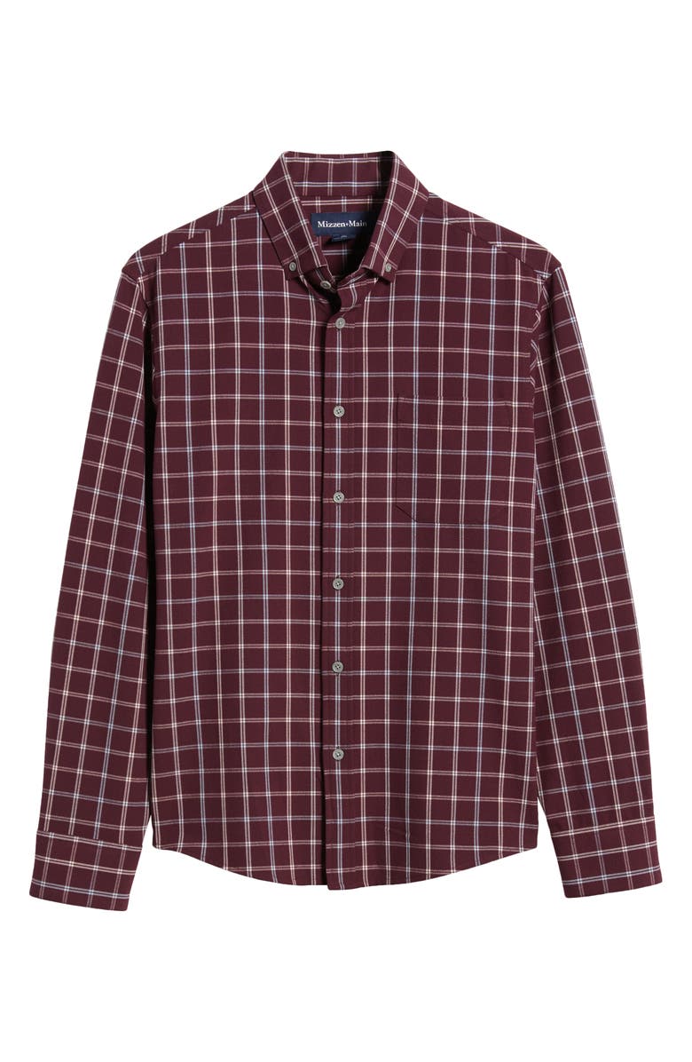 Mizzen+Main City Plaid Stretch Flannel Button-Down Shirt, Main, color, 