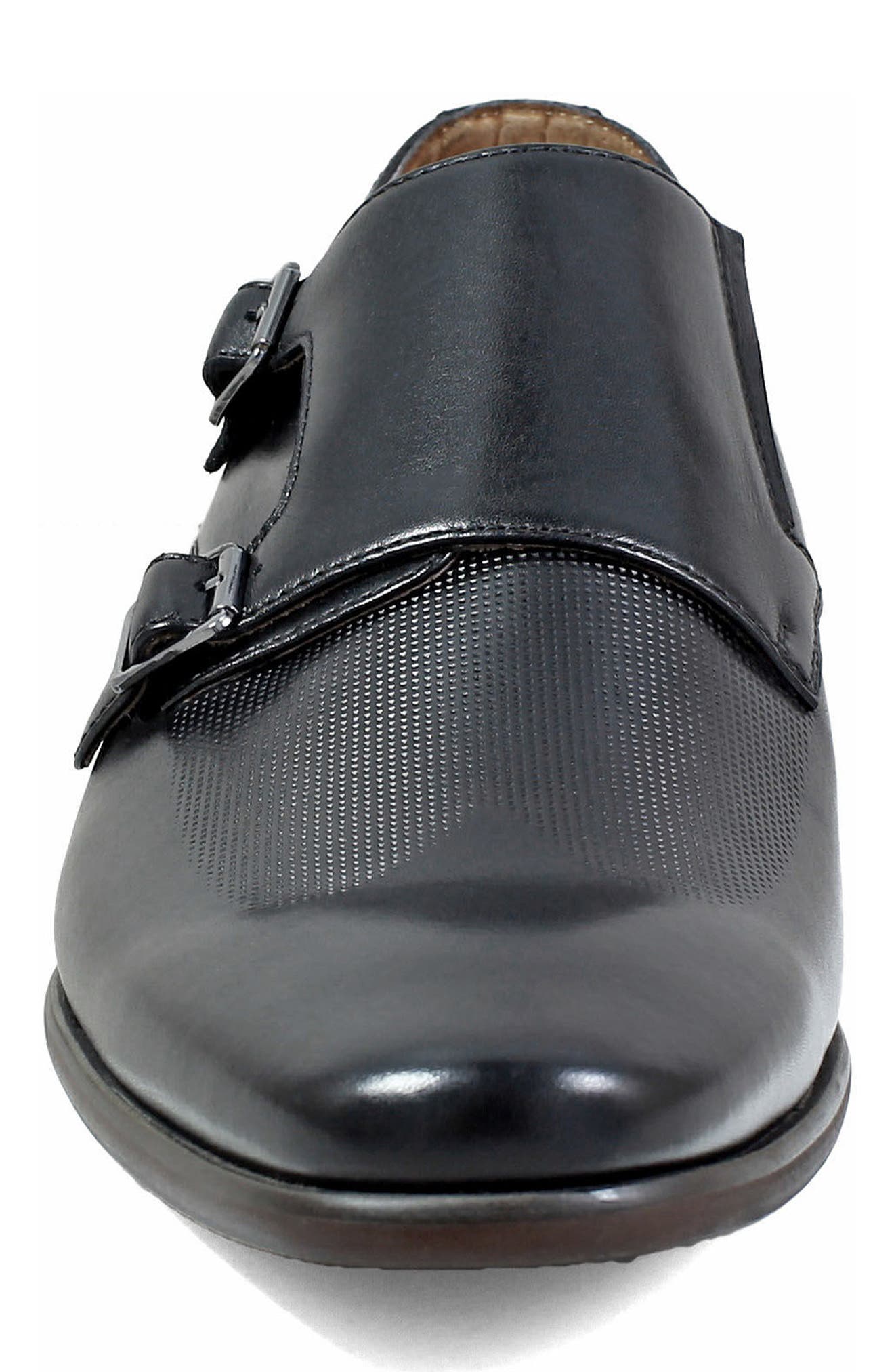 Florsheim Postino Textured Double Strap Monk Shoe, Alternate, color, 