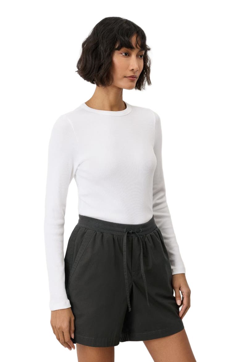 Perfect Rib Layering Long Sleeve Made With Organic Cotton, Alternate, color, White