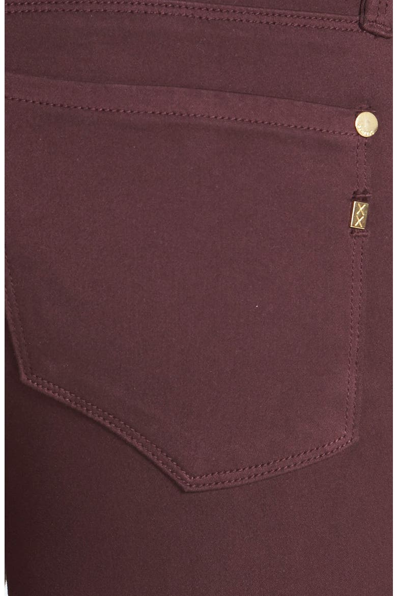 'Shya' Skinny Twill Pants, Alternate, color, MAHOGANY