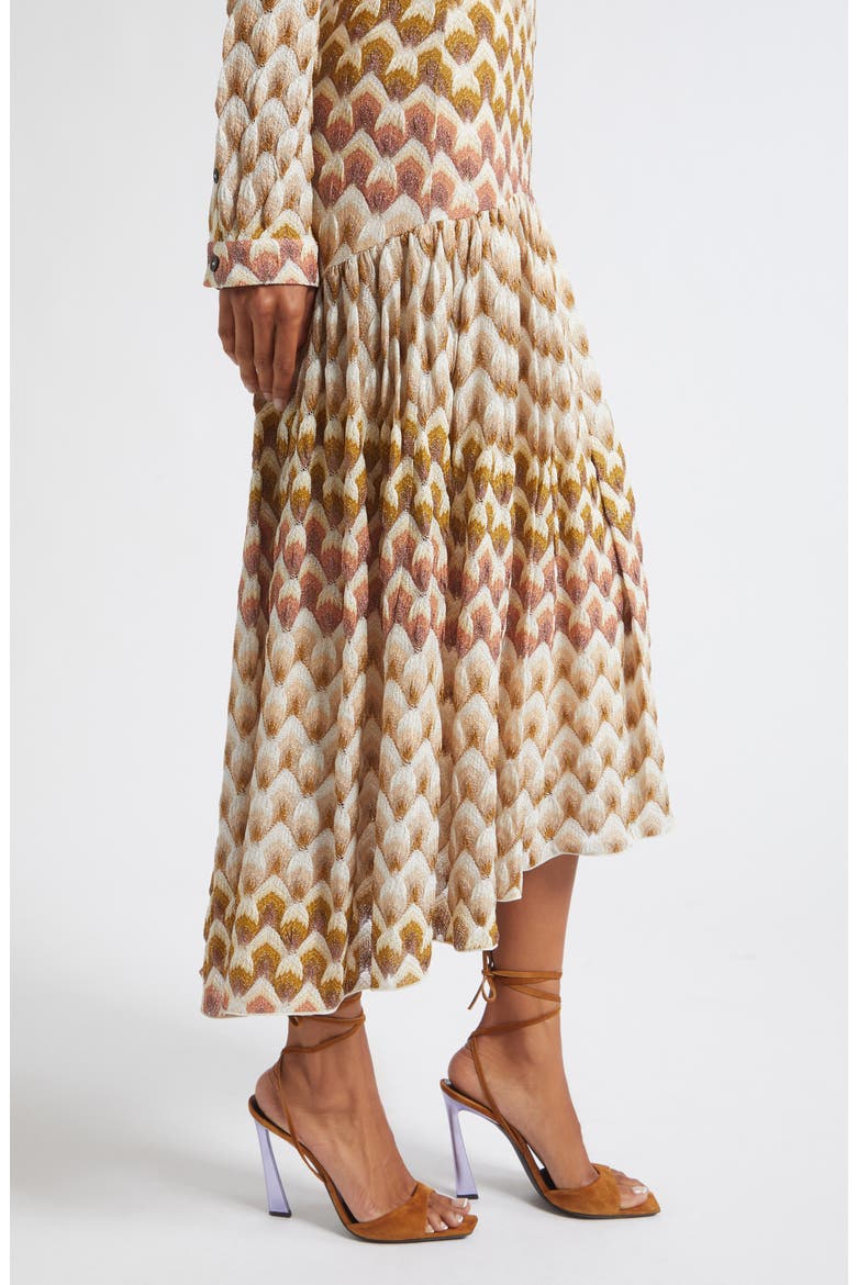 Metallic Raschel Knit Skirt, Alternate, color, S30GA-GOLD AND BEIGE ON WHITE BASE