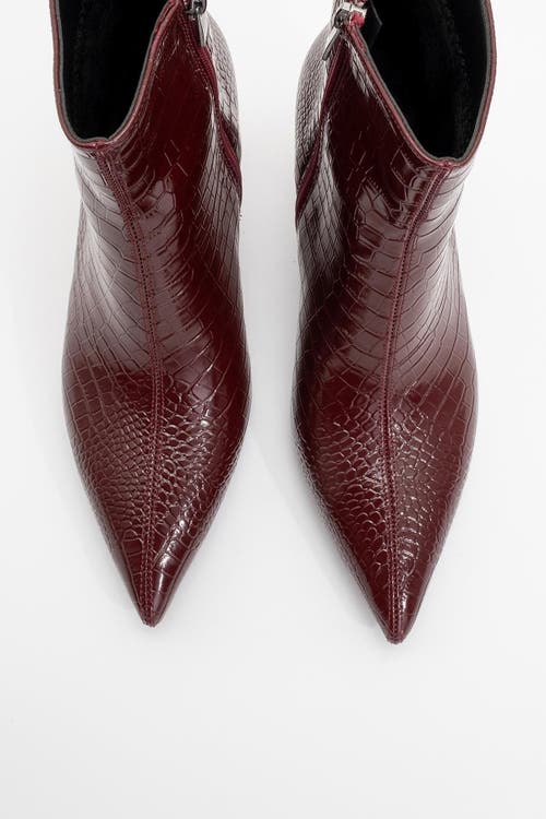 Prologue Shoes Noya Stiletto Boot In Burgundy