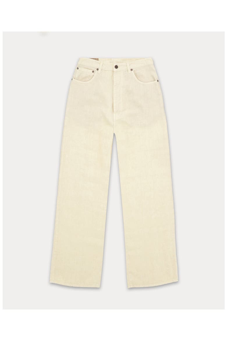 Jaron Wide Leg Linen Trousers, Main, color, White