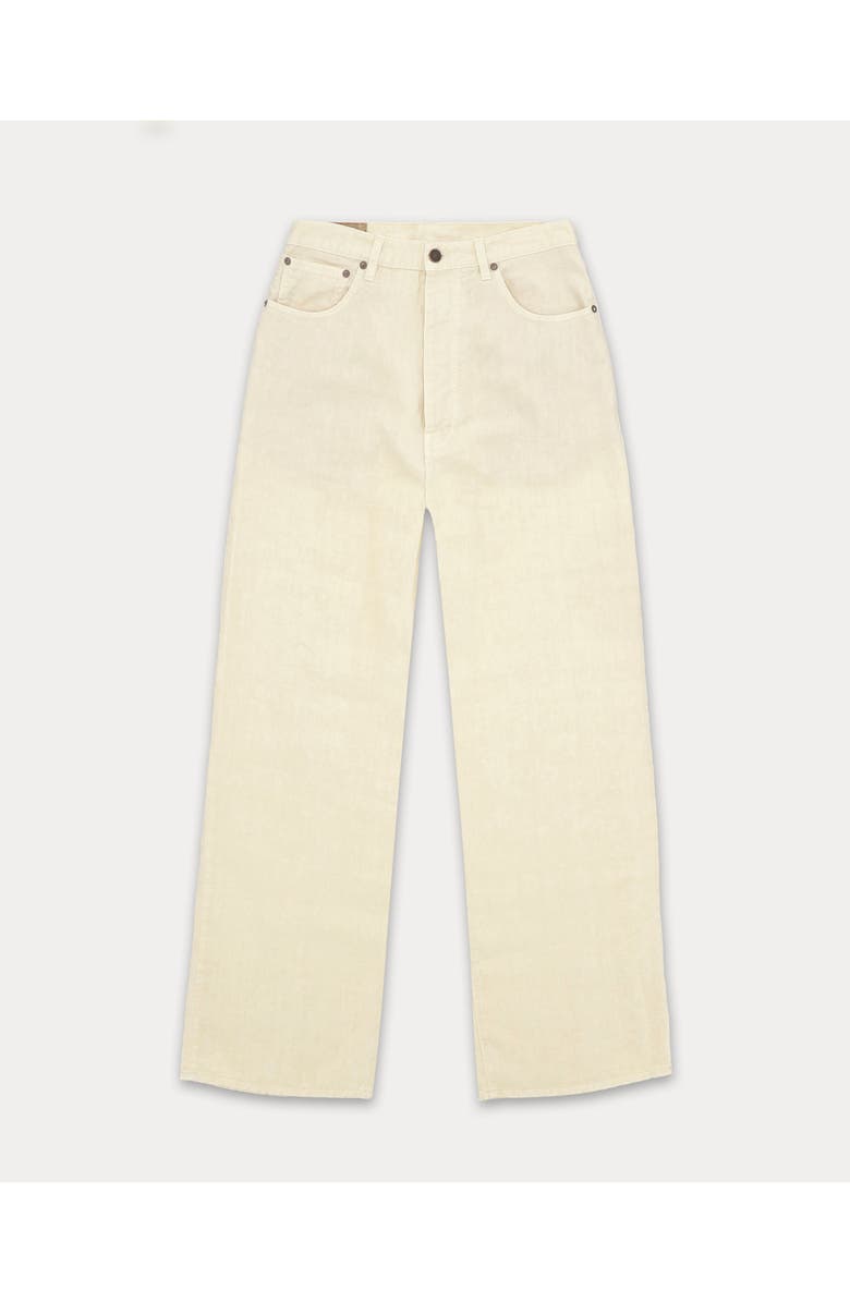 Fortela Jaron Wide Leg Linen Trousers, Main, color, White