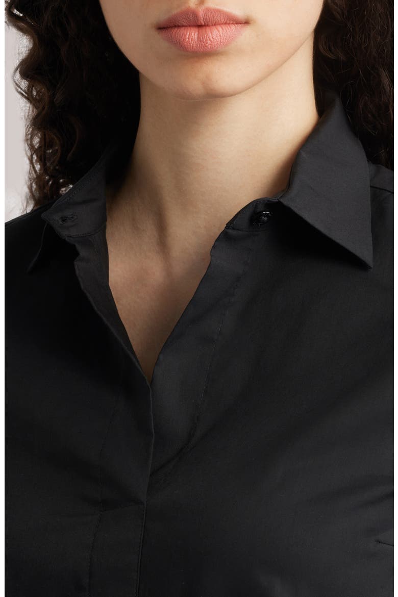 Bashinah Cotton Blend Blouse, Alternate, color, BLACK