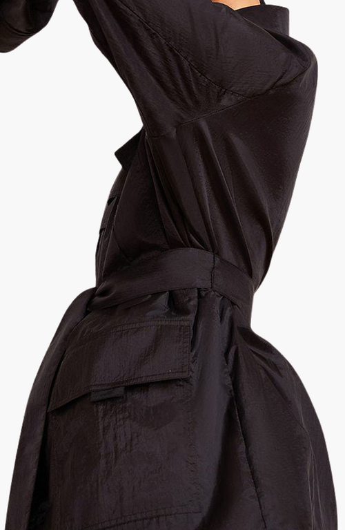 Caalo 2 Length Utility Jacket In Black