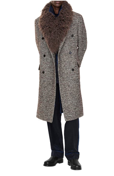 Wool Mohair Blend Tailored Coat
