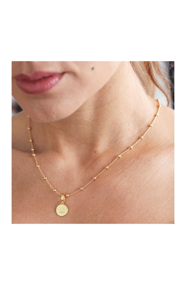 SAVVY CIE JEWELS 14K Yellow Gold Plated Sterling Silver Italian Rosary Bead Necklace, Alternate, color,