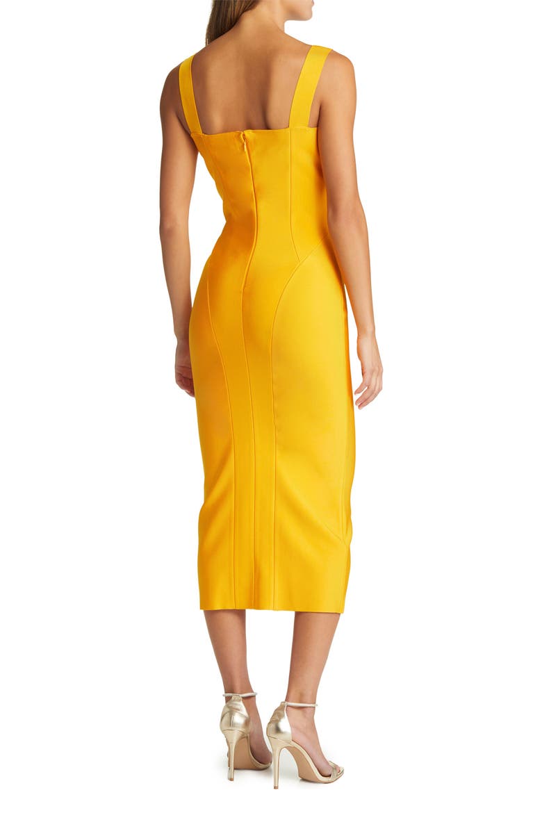 Bandage Midi Dress, Alternate, color, TANGERINE