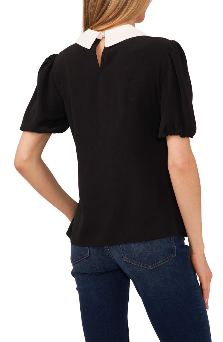 CeCe Pintuck Puff Sleeve Collar Blouse, Alternate, color, 