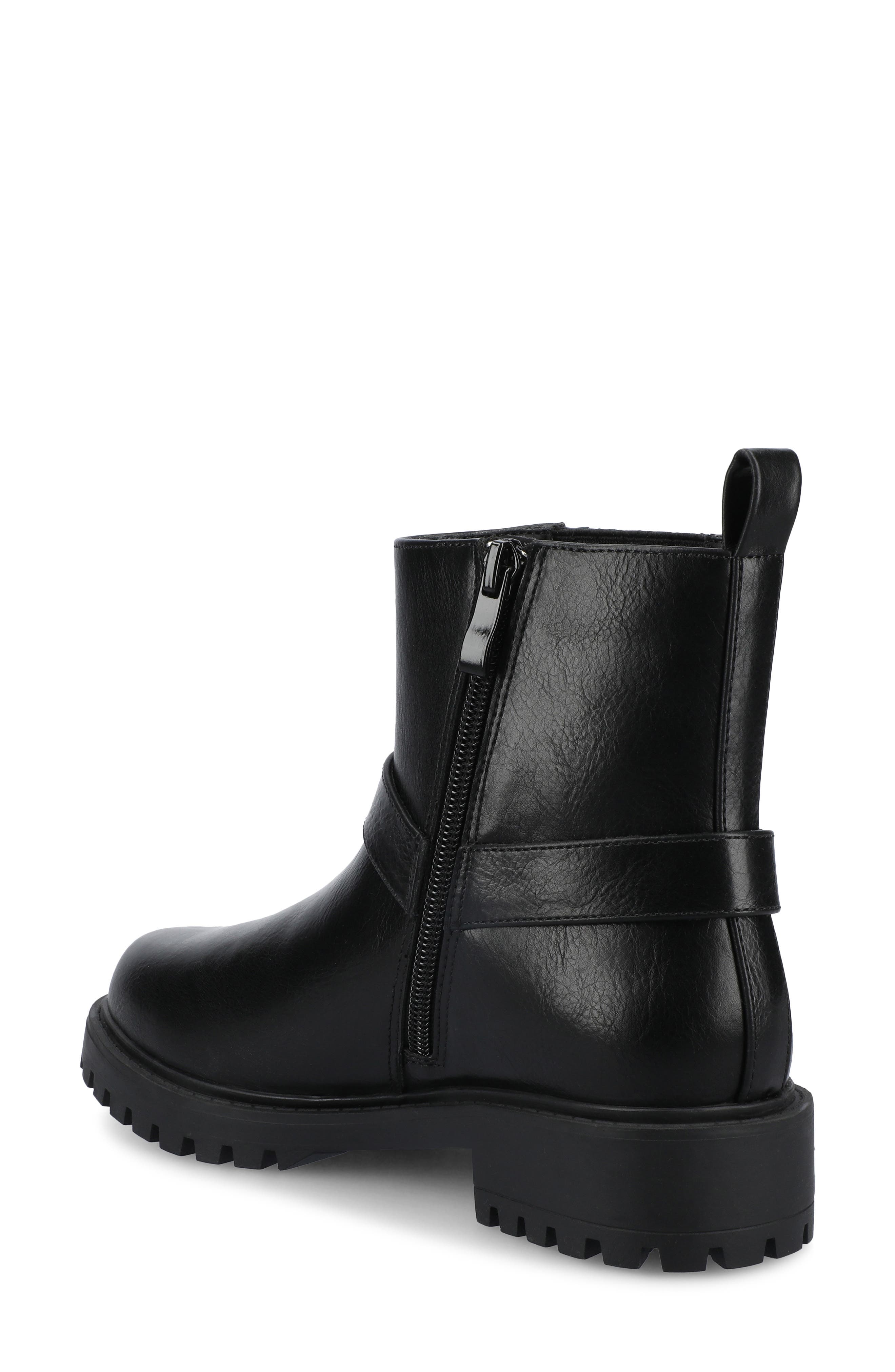 Journee Collection Kalistah Lug Sole Boot, Alternate, color, Black