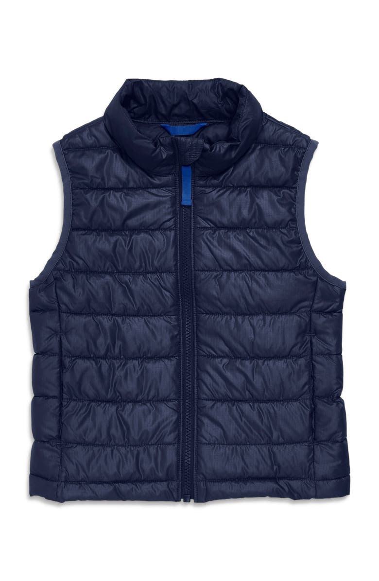 Primary Kids Lightweight Puffer Vest, Main, color, Navy