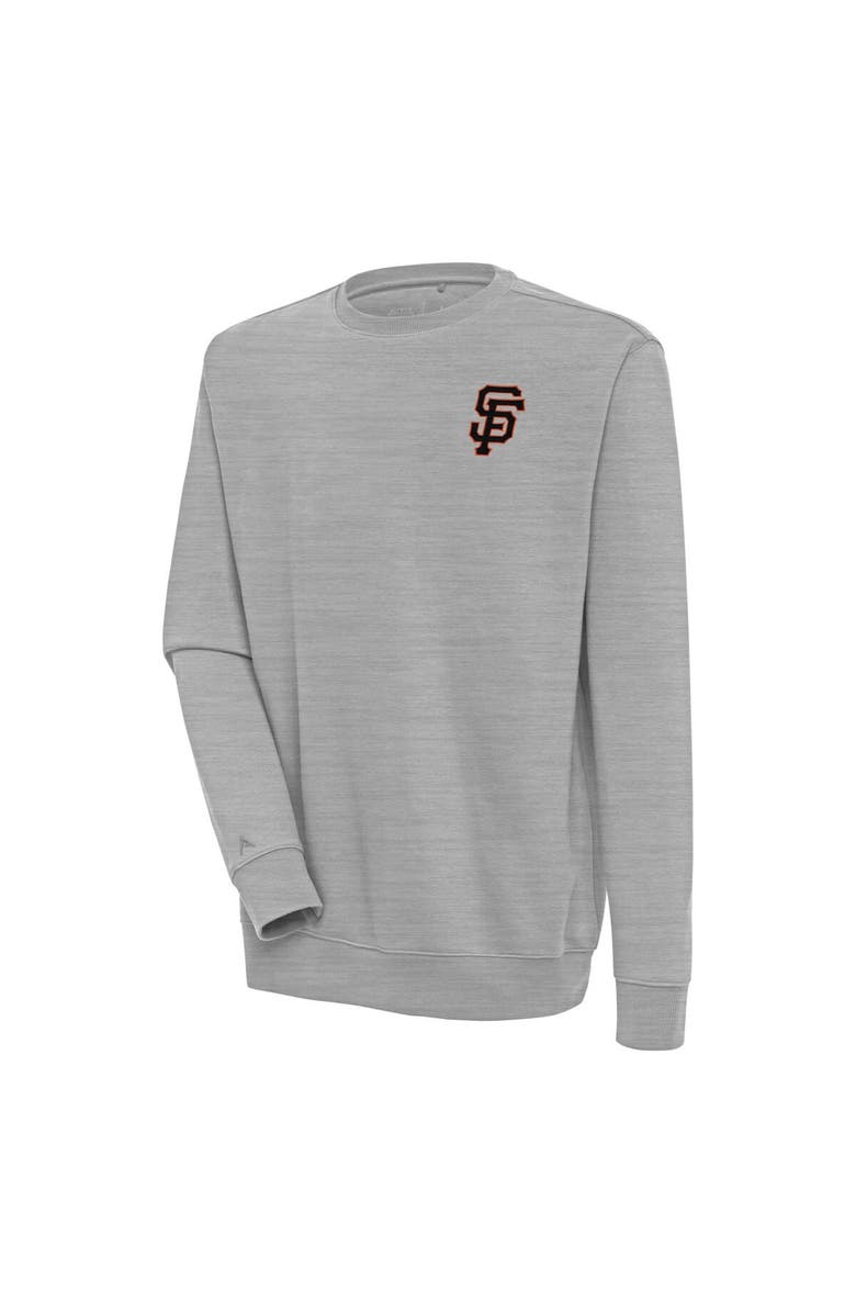 ANTIGUA Men's Antigua  Heather Gray San Francisco Giants Victory Pullover Sweatshirt, Main, color, Heather Gray