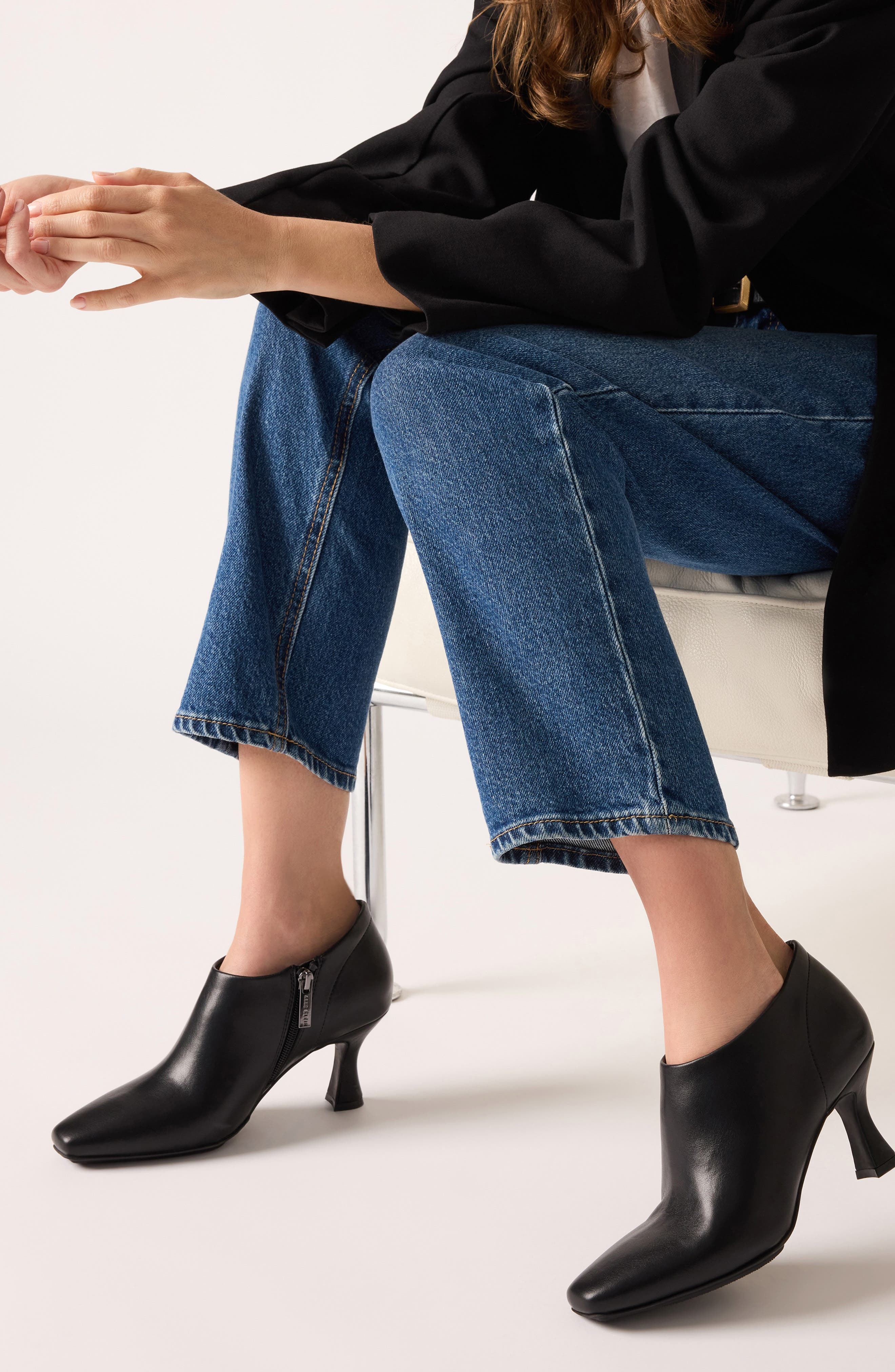 Anne Klein Percy Bootie, Alternate, color, Black Smooth