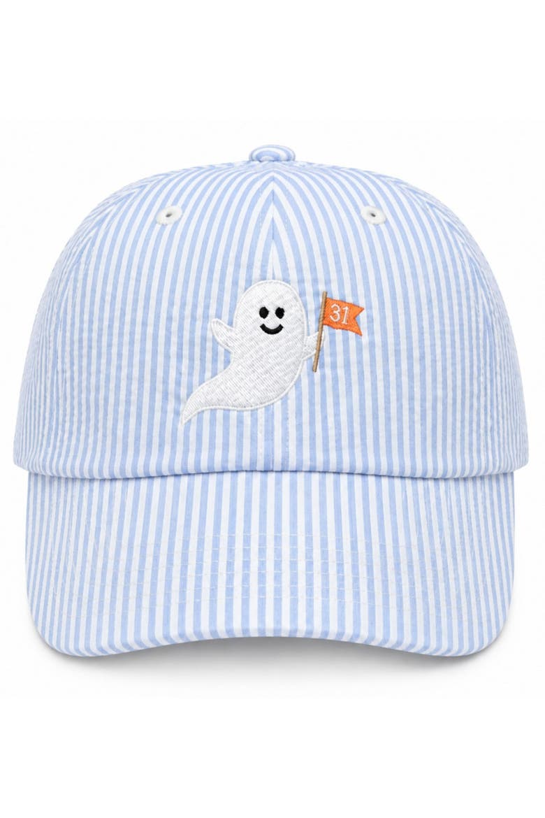 Ghost Seersucker Baseball Hat, Main, color, Blue Seersucker