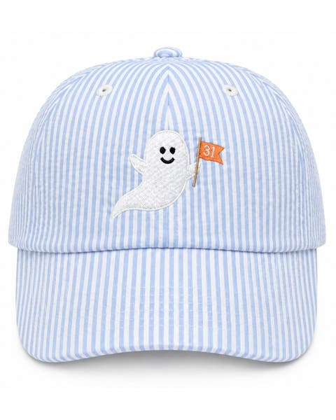 Ghost Seersucker Baseball Hat