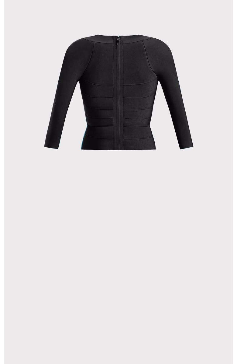 Herve Leger Icon Square Neck Top, Alternate, color, Black