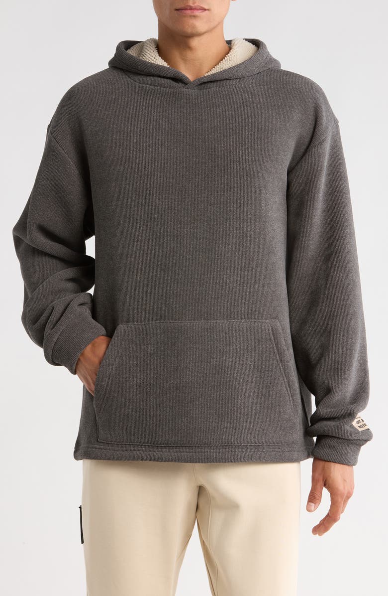 FLEECE FACTORY Plush Fleece Lined Hoodie, Main, color, Charcoal