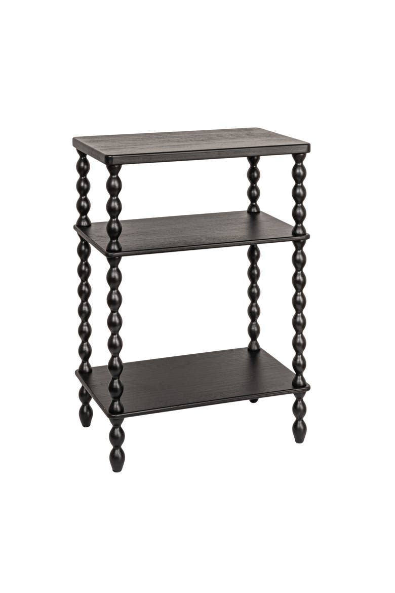 Bobbin Leg Rectangle Accent Table, Main, color, Black