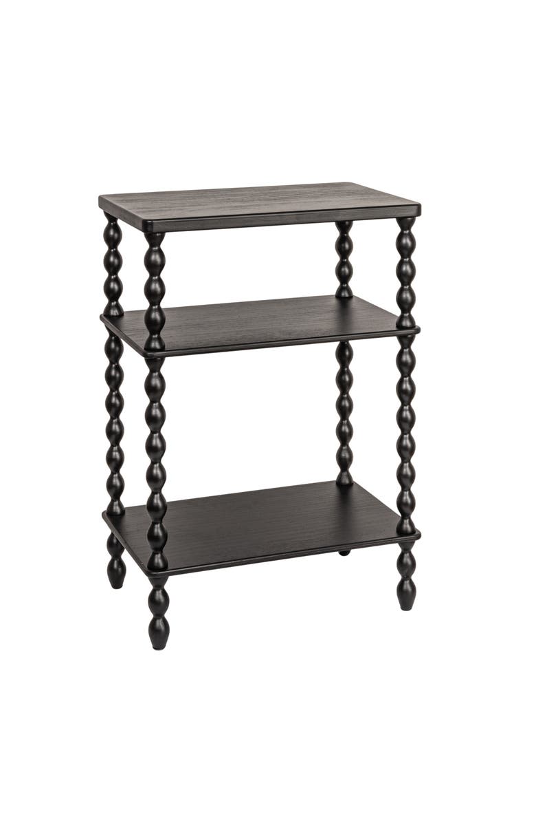 Storied Home Bobbin Leg Rectangle Accent Table, Main, color, Black