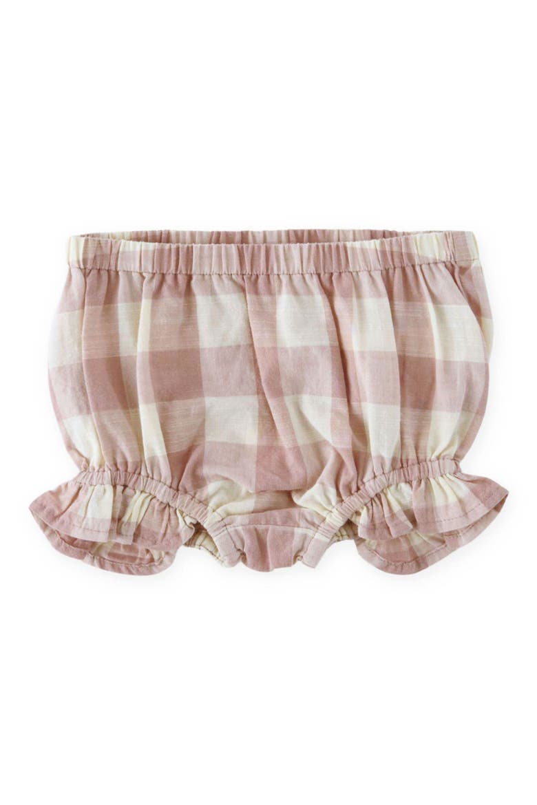 Ruffle Organic Cotton Bloomers, Main, color, CHECKMATE IRIS